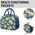 thumbnail image 6 of Lunch Bag Lunch Box for Women Reusable Insulated Lunch Bags,Water-Resistant Lemon Print Blue Cooler Lunch Tote Bag, Large Capacity for Work Travel Picnic, 6 of 6