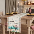 thumbnail image 2 of Table Runners 72 Inches Long Dress Scarves, Happy Easter Farmhouse Kitchen Table Runner, Coffee Tablerunners, Spring Farmhouse Green Truck Eggs Bunny 14x72 Inch, 2 of 9