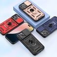 thumbnail image 3 of Elegant Choise Phone Case with Ring Stand and Slide Camera Lens for iPhone 16 Pro Max/16 Pro/16 Plus/16, Black, 3 of 15