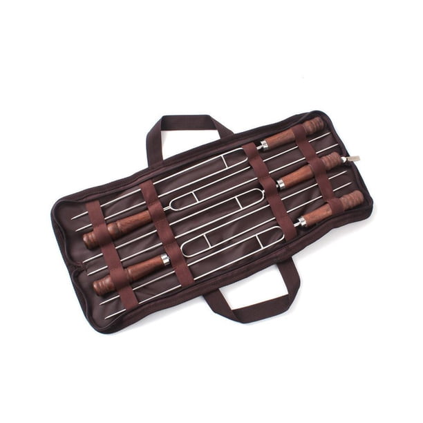 Eigraketly 5 piezas de tenedores de barbacoa de acero inoxidable para carne, verduras, parrilla para barbacoa, pinchos en forma de U, palitos para asar al Kits de desorden para acampar Eigraketly OD028534-01