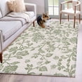 thumbnail image 2 of Farmhouse Sage Green Large Area Rugs for Bedroom Living Room, Soft Non Slip Carpet Bedside Rug, Vintage Flower Leaf Botanical Rectangular Floor Cover Kitchen Accent Rug 4'x6' for Dining Room/Office, 2 of 9