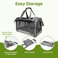 thumbnail image 4 of Behome Cat Carrier with Wheels, Foldable Puppy Travel Bag Support Up to 33 LBS, Super Ventilated Design, Ideal for Traveling/Hiking/Camping, 4 of 6