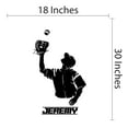 thumbnail image 4 of Sports Personalized Wall Decals for Boys Bedroom - Baseball Player Catching Ball Player DIY & Creativity Custom Name Wall Sticker - Size: 18 In x 30 In, 4 of 4