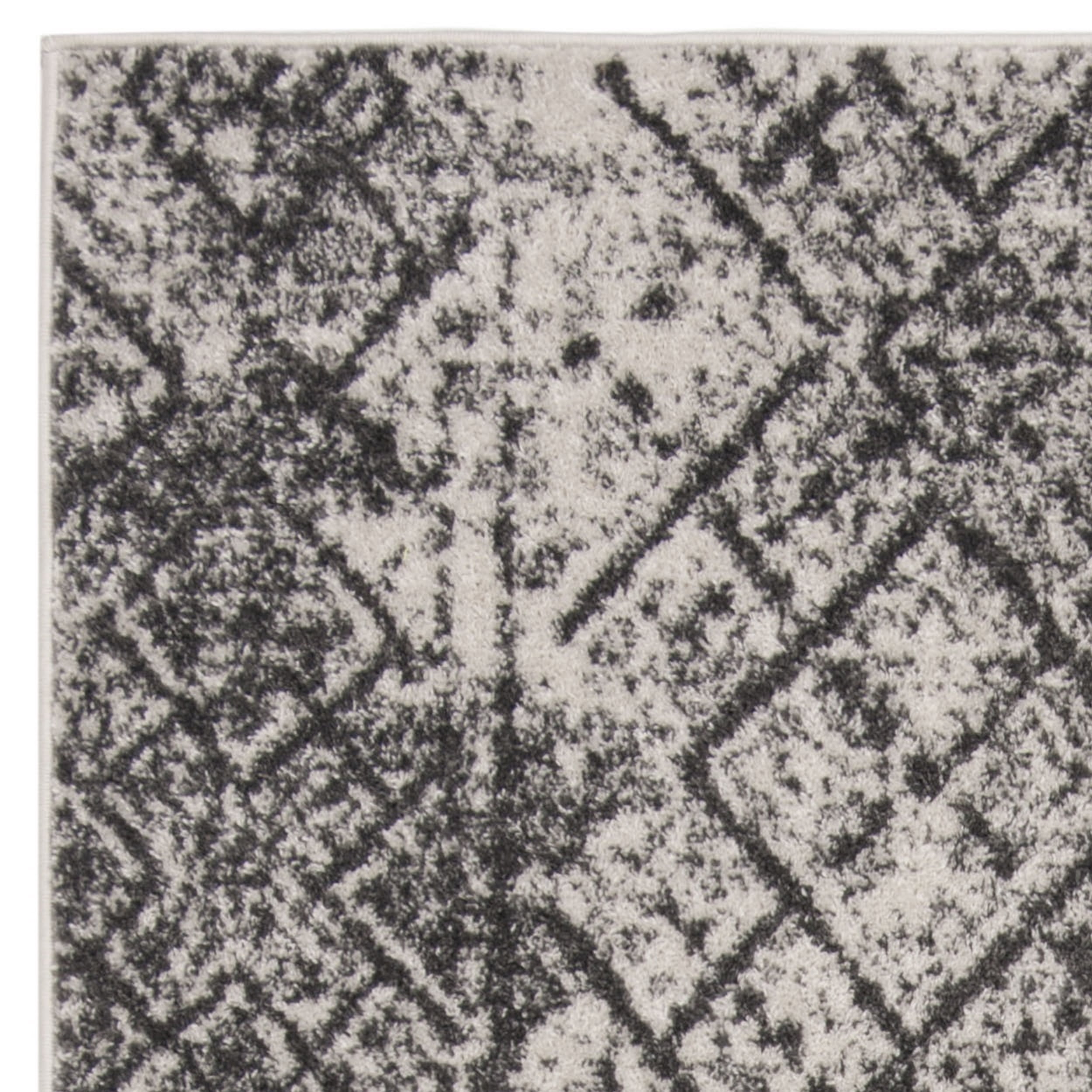 SAFAVIEH Adirondack Montague Geometric Area Rug, Silver/Black, 4' x 6'