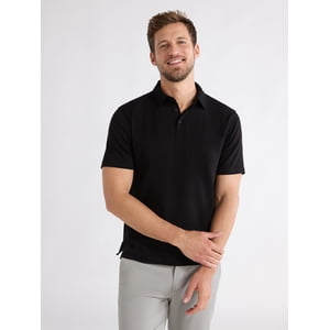 Free Assembly Men's Cotton Polo Shirt With Short Sleeves