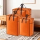 thumbnail image 1 of Bolsa de almacenamiento de gran capacidad para colchas, color naranja | Organizador de tela no tejida para ropa, ropa de cama y juguetes | Asas reforzadas, cremallera bidireccional | Bolsa de, 1 of 6