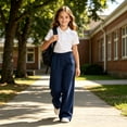 thumbnail image 5 of SUYIDA Girls Wide Leg Sweatpants Elastic Waist Loose Fit Joggers School Outdoor Back to School for Ages 5-16 Years Sweatpants, 5 of 7