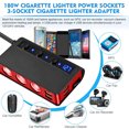 thumbnail image 4 of Cargador De Coche Usb Adaptador De Encendedor De Cigarrillos Multipropósito Adaptador De Cargador De Coche Fácil De Usar Con 3 Encendedores De Cigarrillos Pantalla De Voltaje De Interruptor seitruly VI006498-00, 4 of 6