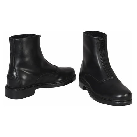 tuffrider ladies starter winter fleece-lined front zip paddock boots - synthetic - black - size