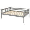 thumbnail image 6 of Bellemave Full Over Full Bunk Bed with 2 Storage Drawers,Wooden Bunk Bed Frame with Guardrails for Bedroom, Can be Convertible into 2 Beds(Gray), 6 of 14