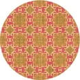 thumbnail image 1 of Ahgly Company Machine Washable Indoor Square Transitional Grapefruit Red Area Rugs, 3' Square, 1 of 7