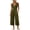 Green, variant on Ke1Clo Women High Waist Capri Wide Leg Jumpsuit Casual Solid V Neck Sleeveless Button Pocket Rompers Spring Fall Beach Vacation Travel Loose Jumpsuits Black L