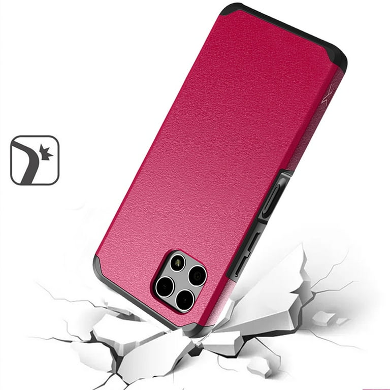Designed for T-Mobile Revvl 7 5G Ultra Slim Fit Tough Strong Protection Shock Absorption Hybrid Dual Layer Hard PC + TPU Rubber Armor Phone Case Cover