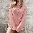 thumbnail image 4 of Suéter de moda para mujer Blusa de manga larga con cuello en V sólido para mujer Pompotops gfhjh11649, 4 of 8