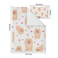 thumbnail image 5 of Pomeranian Dogs with Hearts Duvet Cover and Pillowcase Set for Single Bedding, Bedroom Accessories for Kids Teens, 5 of 5