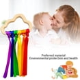 thumbnail image 4 of Arco Iris Madera Cinta Anillo Juguetes Bebé Mordedor Bebé Recién Nacido Juguete Sensorial Nube Cinta Molar Madera Círculo Mordedor Juguete 2 Uds seitruly BA001549-01, 4 of 6