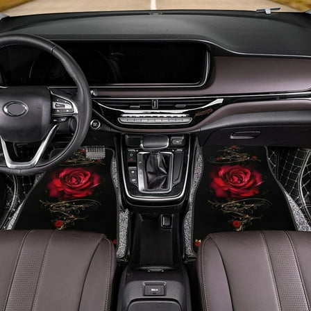 Universal Car Floor Mats Set, Stain-Resistant Carpet Mats, Custom Fit Car Mats, Heavy Duty Car Interior Mats, Anti-Slip Vehicle Floor Mats, 4-Piece Set