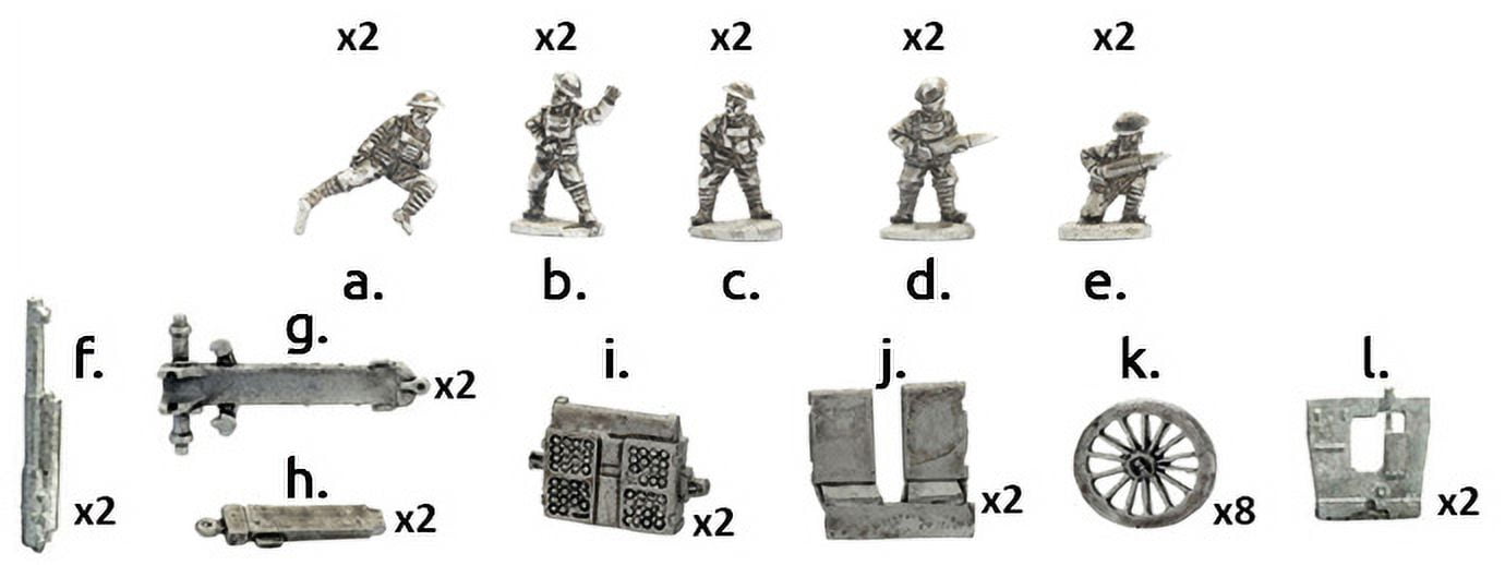 Flames of War The Great War American 75mm mle 1897 Artillery Guns 2x GUS571