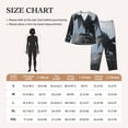 thumbnail image 4 of Pofeuu Valley Gray Dragon Print Womens Pajamas Set Long Sleeve Sleepwear Button Down Nightwear Soft Pj Lounge Sets Button Down Pajamas Women-X-Large, 4 of 7