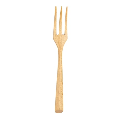

Portable Beech Fork Wooden Western Food Serving Fork Smooth Handle Dinner Fork Premium Tableware