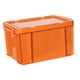 thumbnail image 2 of Caja de almacenamiento de PP, contenedores de almacenamiento apilables, contenedor Industrial duradero para zapatos, ropa, armario, estante, sala de Naranja Macarena Contenedor de almacenamiento, 2 of 8