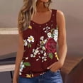 thumbnail image 2 of Womens Tank Tops Dressy Women's Fashion T-Shirt Sleeveless Casual Floral Printed Blouse Casual Loose Elasticity Top, 2 of 5