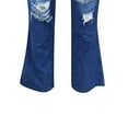 thumbnail image 5 of KOMOO  Women Denim Overalls Bib Jumpsuit Jeans Ripped Stretch Jumpsuit Slim Fit Suspender Pants, 5 of 7