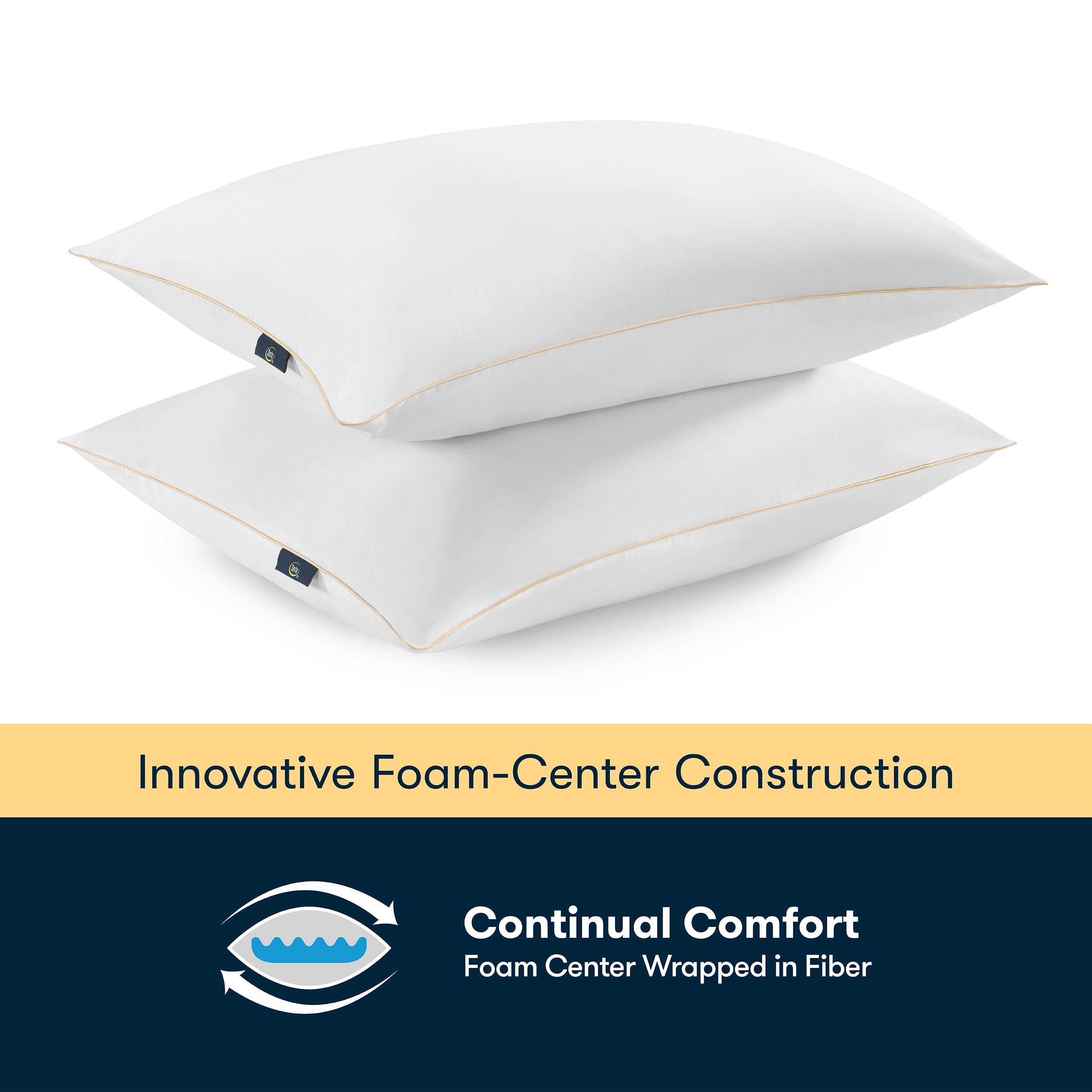 Sertapedic Bounce Back Standard/Queen Bed Pillow, Hypoallergenic Fill