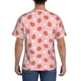 thumbnail image 3 of Vsdgher Strawberry Print Men's Dry Fit Mesh Athletic Shirts Moisture Wicking Tennis T-Shirt Tops, 3 of 9