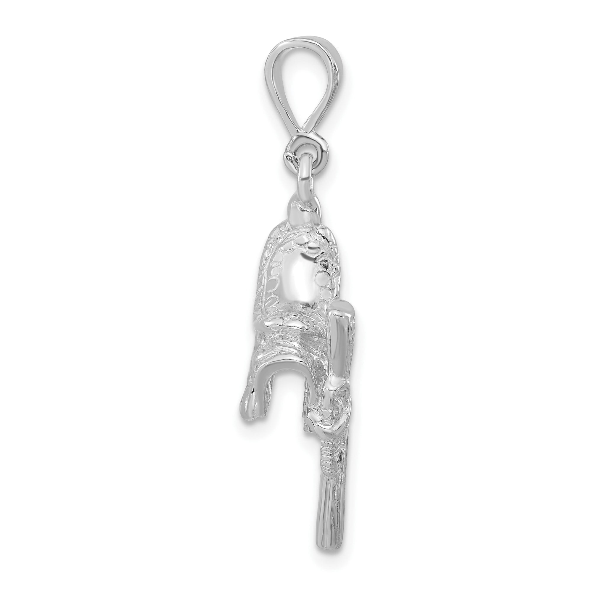 Sterling Silver Western Saddle Pendant Necklace for Women or Unisex with 3D Cowboy Design, Equestrian Jewelry for Rodeo Fans, Country Style Accessory for Horse Lovers