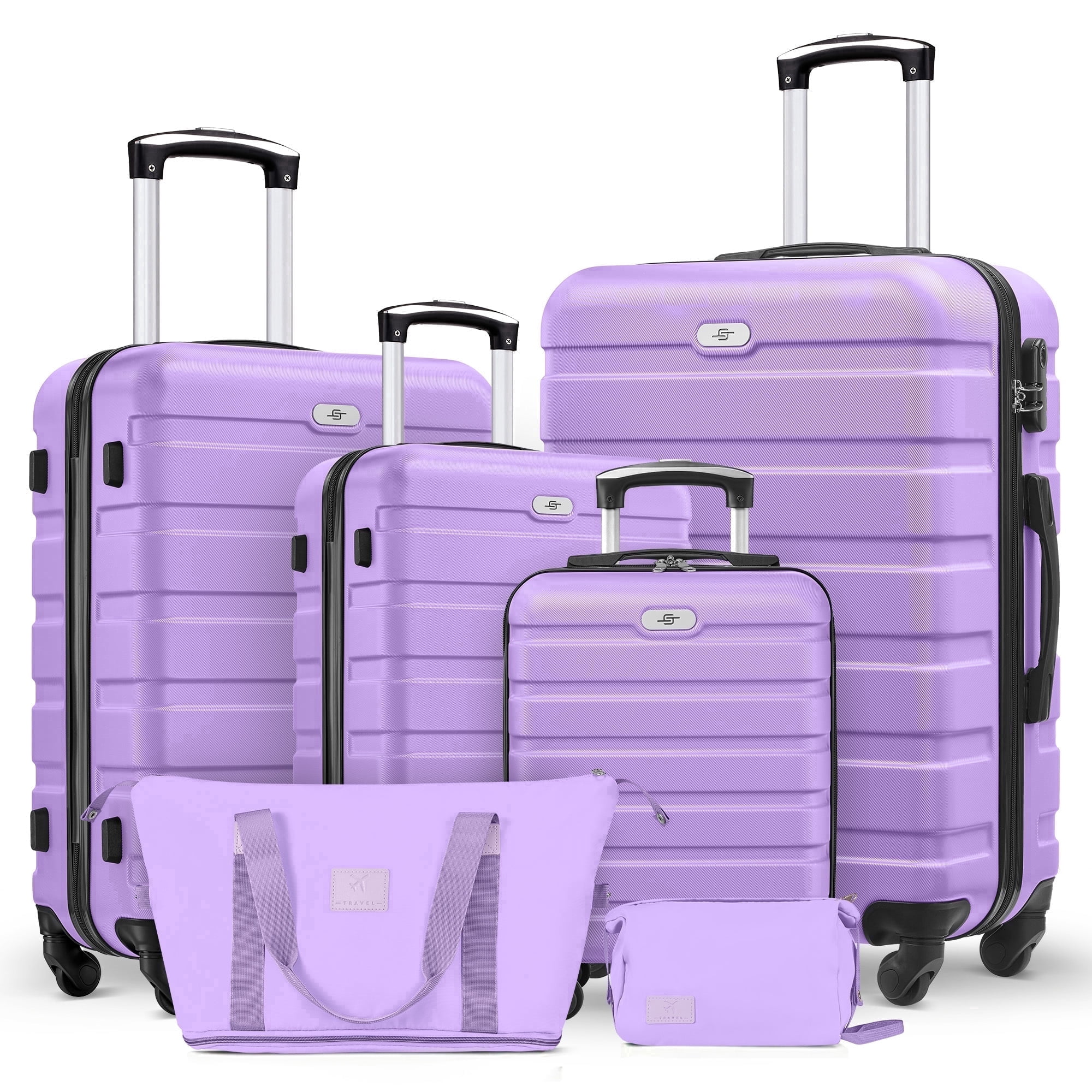 Hikolayae 3-Piece Hard Shell Suitcase Set, Medium Carry-On