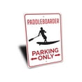 thumbnail image 3 of Paddleboarder Parking Novelty Sign, Metal Wall Decor - 10x14 inches, 3 of 4