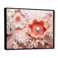 thumbnail image 2 of Designart "Grand Plumed Anemone Composition III" Coastal Coral Under Water Floater Framed Wall Decor, 2 of 5