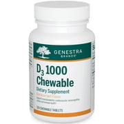 Genestra Brands D3 1000 Chewable | Vitamin D Supplement | 120 Chewable Tablets | Natural Blackcurrant Flavor