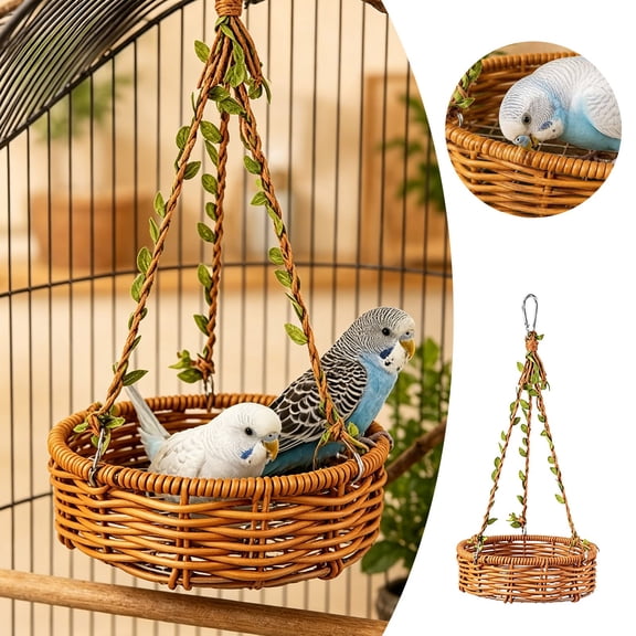 Hanging Bird Suspended Cage Outdoor Indoor Wire Mesh Housing Small Birds Finches Lovebird Easy Install Clean
