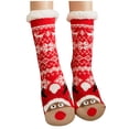 thumbnail image 1 of GDREDA Chaussettes pour Femmes Chaussettes d'Hiver Chaudes et Doublées Rouges, Taille Unique, 1 of 3