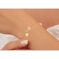 thumbnail image 2 of Pulsera HiStock con Dije de Inicial S y Cruz Regalo Cristiano, 2 of 7