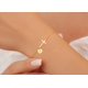 thumbnail image 2 of Pulsera HiStock con Dije de Inicial S y Cruz Regalo Cristiano, 2 of 7