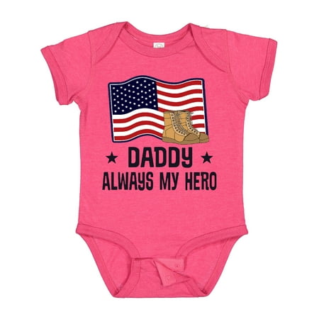 

Inktastic Military Daddy Always My Hero Gift Baby Boy or Baby Girl Bodysuit