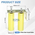 thumbnail image 2 of 4Pack Slide Gate Guide Roller, 6" Nylon Gate Support Rollers with Bracket, Yellow, 2 of 6