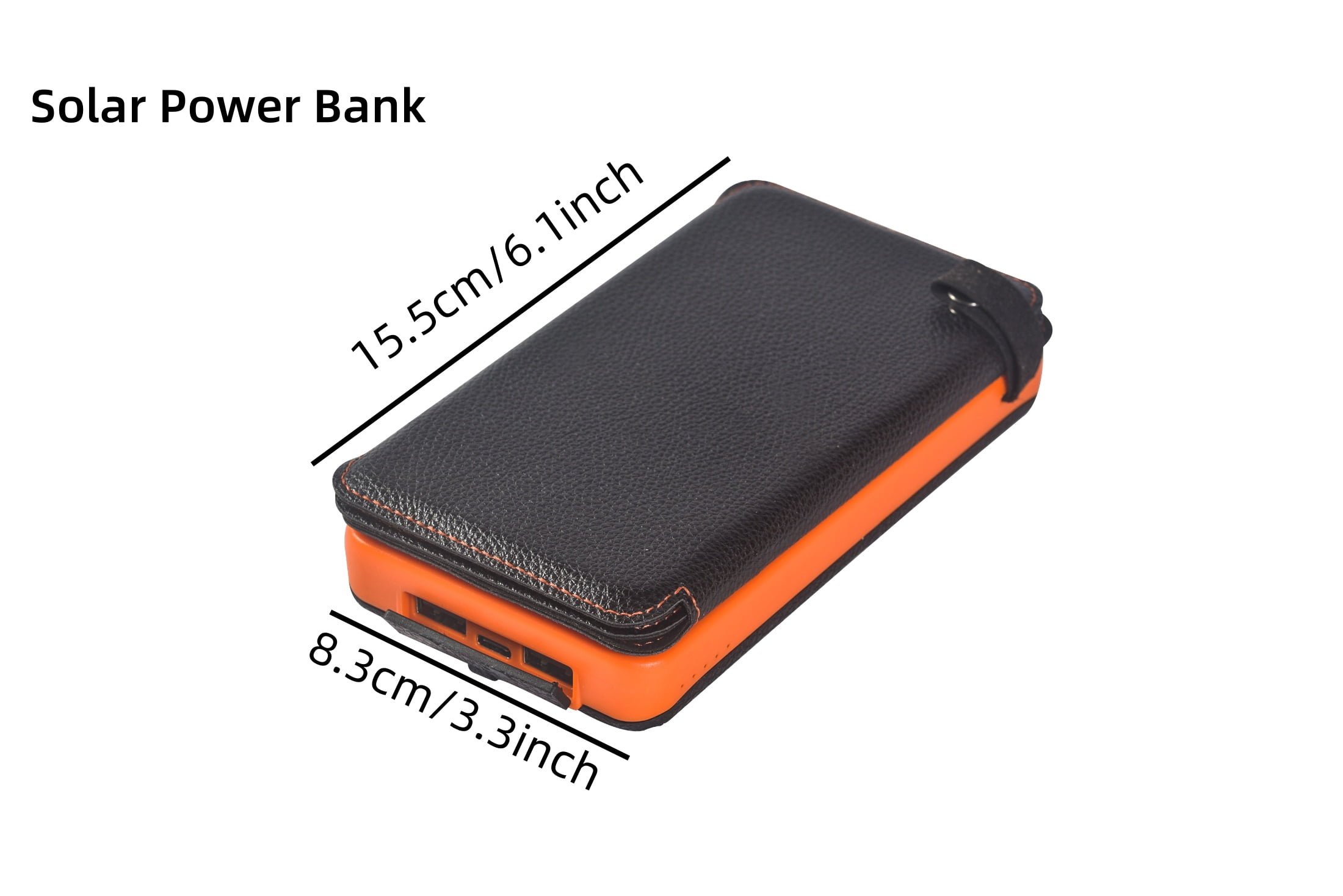 Solar Charger 20000mAh, Outdoor USB C Portable Power Bank with 4 Solar Panels, External Battery Pack with 2 USB Outputs Compatible with Smartphones, Tablets, etc.