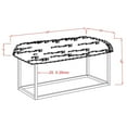 thumbnail image 7 of Furniture of America Saxton Contemporary Fabric Padded Long Bench in Black, 7 of 7