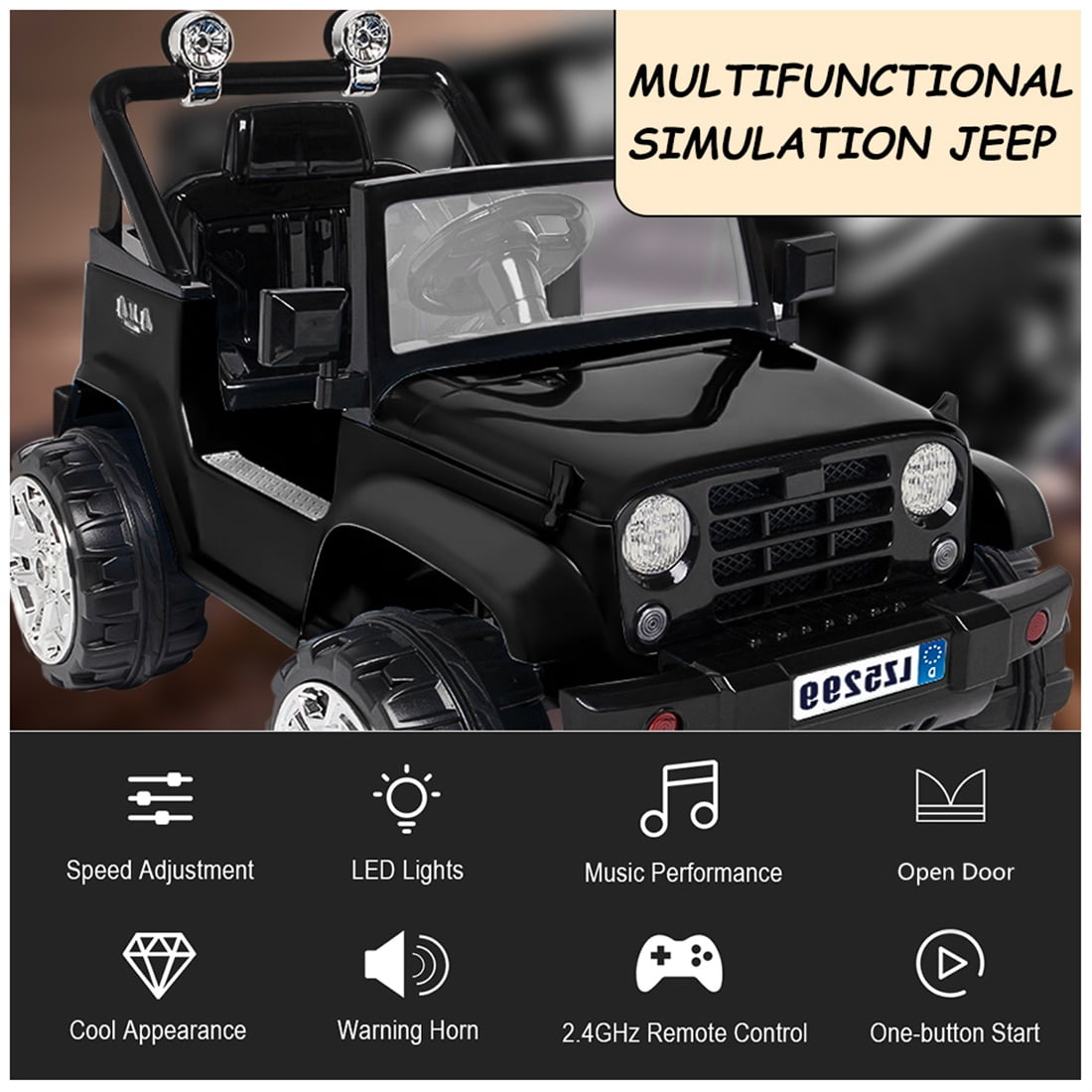 Private Jungle 12V Ride-on Truck Kids Car, 4 Wheels Vehicle with Remote Control, 3 Speeds Kids Toddler Ride-On Car, Birthday/Christmas Gifts for Boys/Girls, Black, Unisex Private Jungle 12V Ride-on Truck Kids Car, 4 Wheels Vehicle with Remote Control, 3 Speeds Kids Toddler Ride-On Car, Birthday/Christmas Gifts for Boys/Girls, Black, Unisex
