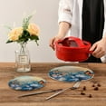 thumbnail image 7 of FREEAMG Butterflies and Flowers Trivets Pot Holders Set of 2 Decoration Potholders for Kitchens Pure Cotton Thread Weave Trivets,Hot Pads for Kitchens,Coasters,Placemats,Spoon, 7 of 7