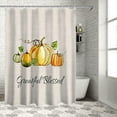 thumbnail image 4 of Fall Shower Curtain Pumpkin Harvest Shower Curtains for Bathroom Greatful Blessed Vintage Bath Curtains Sets for Autumn Thanksgiving Seasonal Bathroom Decor Polyester Fabric Waterproof 72 x 84 in, 4 of 6