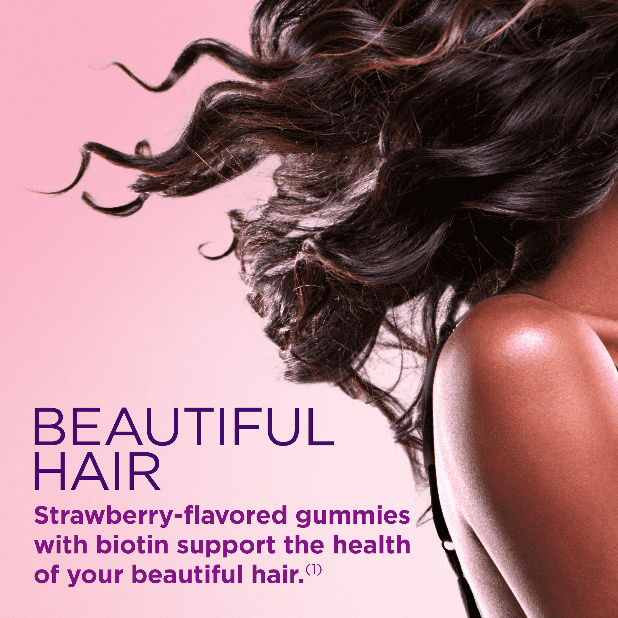 Nature's Bounty Optimal Solutions Hair, Skin & Nails Vitamin Gummies with Biotin 2500 mcg, 80 Ct - image 4 of 10