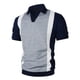 thumbnail image 4 of Ceisia Men's Polo Shirt | Slim Fit Short Sleeve Color Block Patchwork Stripe Polo | Breathable Wrinkle-resistant (Multiple Combinations) Gift, 4 of 6