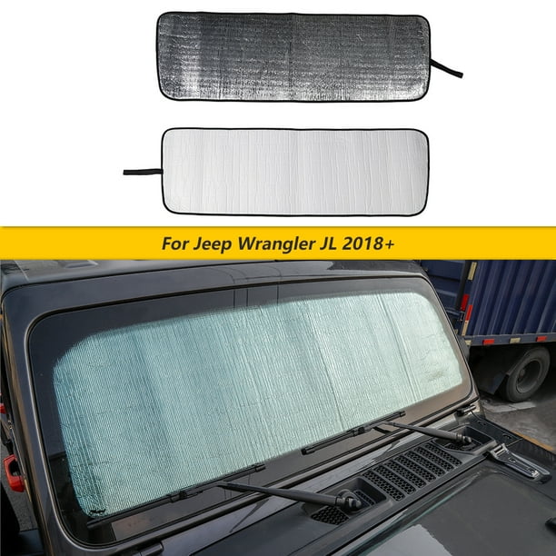 CheroCar Windshield Sunshade for 20182021 Jeep Wrangler JL JLU