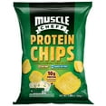 thumbnail image 1 of Protein Chips, Soy Free, Muscle Cheff, Fully Baked Pea Protein Chips, High Protein and Fiber, Low Carb, Keto (Sour Cream & Onion - 4 Pack), 1 of 4