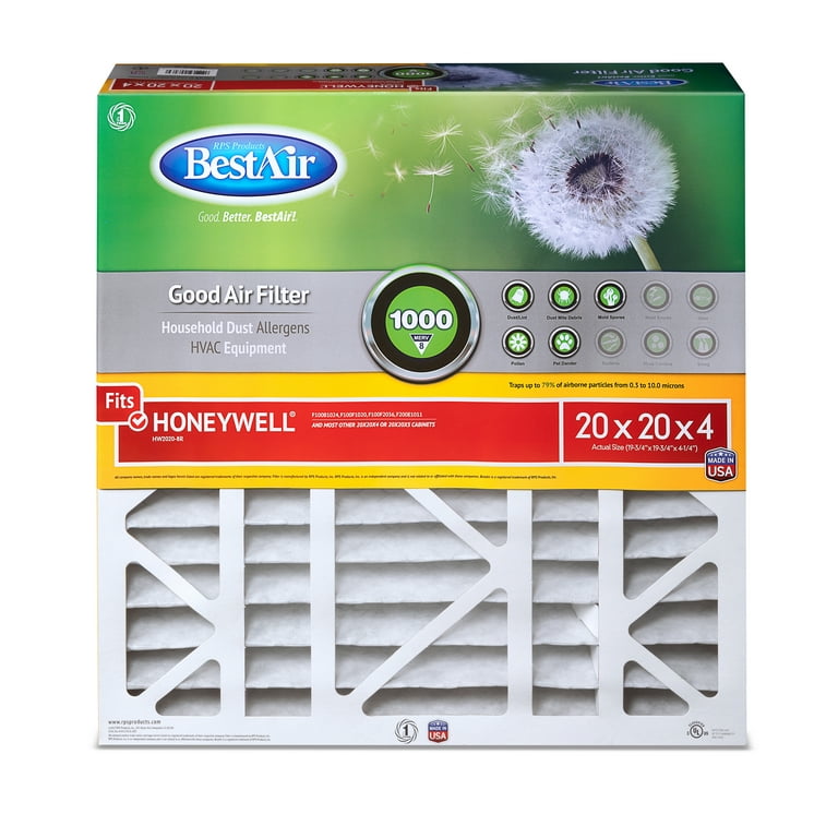 BestAir HW2020-8R Honeywell 20x20x4 Series 1000 MERV 8 Furnace